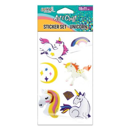 Accesorii craft stickere 3d unicorni s-cool sc2606