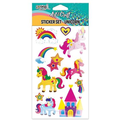 Accesorii craft stickere 3d unicorn s-cool sc2804
