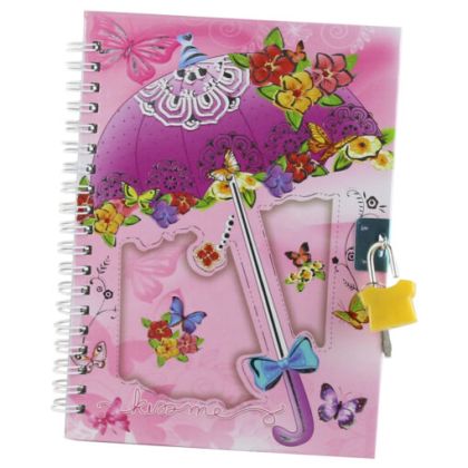 Agenda cu lacat umbrela 13x18cm 815