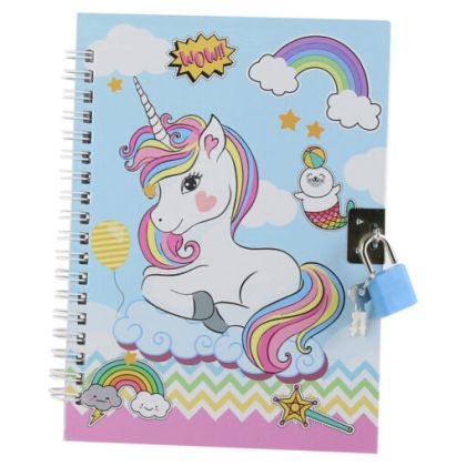 Agenda cu lacat unicorn 13x18cm 816