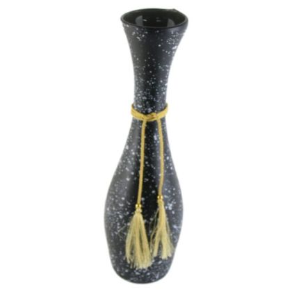 Vaza din sticla, bowling, gold glass, 37 cm, negru