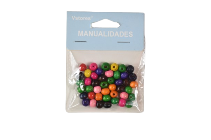 Accesorii craft margele lemn multicolore 8mm 101360