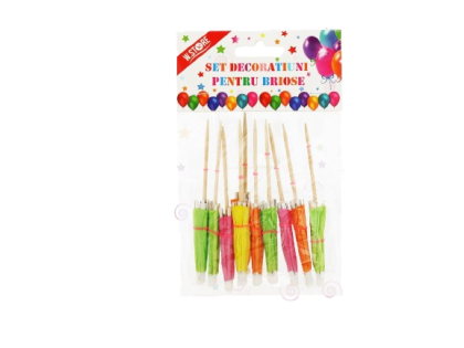 Set decoratiuni umbrelute 10buc 058552