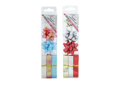 Set fundite pentru cadouri 6cm 6buc panglica 1.8cmx2m 078908