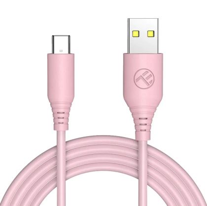 Cablu silicon tellur usb to type-c 3a 1m roz tll155402
