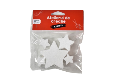 Accesorii craft - set 5 stelute polistiren
