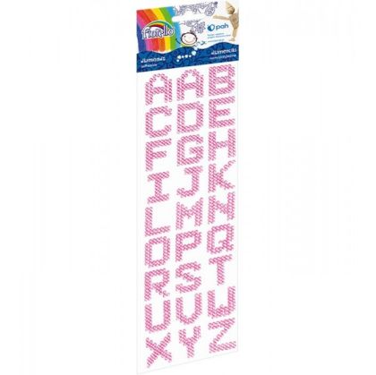 Accesorii creatie fiorello 27 litere roz autoadeziv 170-2477
