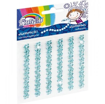 Accesorii creatie diamante autoadezive flori bleu 6 170-2402