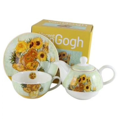 Set ceainic ceasca farfurioara infuzor 350/240ml sunflower