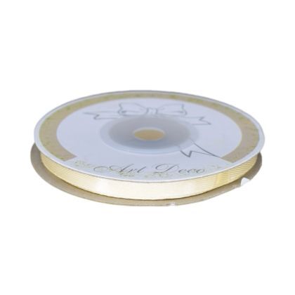 Panglica satin crem 6mmx25m 478026