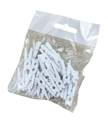 Set 36 clame lemn alb 065274