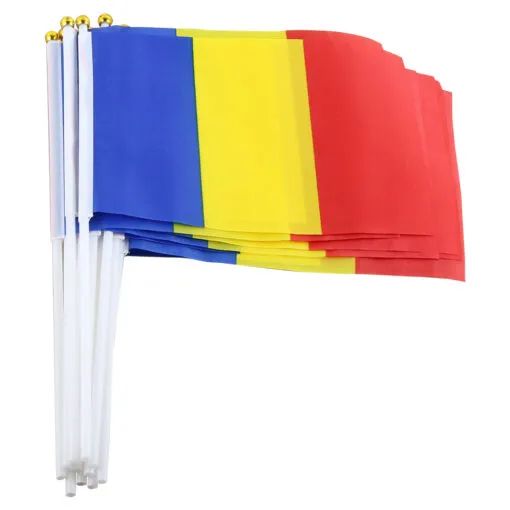 Steag Romania cu bat 14x21cm 38828