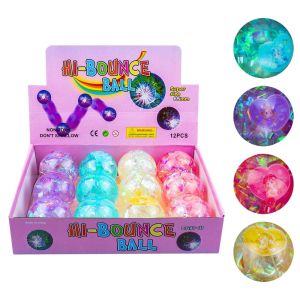 Minge cauciuc cu led 6.5cm - inimioara/confetti 2194-65h