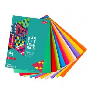 Hartie colorata hr802 a4 500coli 10cul daco 80g/mp