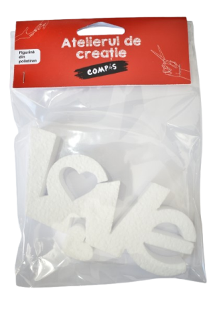 Accesorii craft - love polistiren 15x7cm