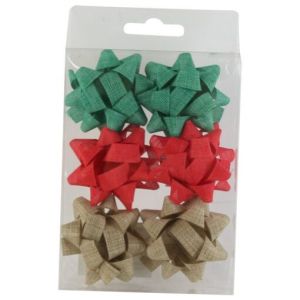 Set 6 fundite pentru cadouri 5cm din textil 381311