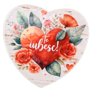 Magnet din ceramica te iubesc! Inima 8cm 40403