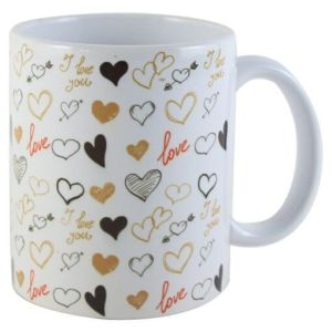 Cana din ceramica 330ml love aurie 2461