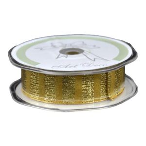 Panglica metalica aurie pentru decor 25mmx10m 441652