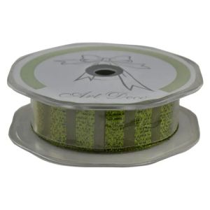 Panglica metalica verde pentru decor 25mmx10m 441655