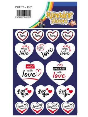 Sticker puffy love series 1001 tanex