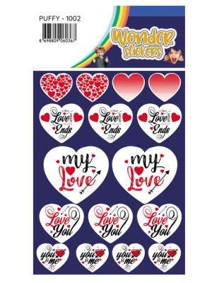 Sticker puffy love series 1002 tanex
