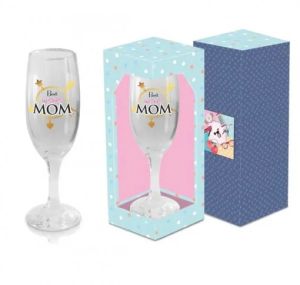 Pahar sampanie cu mesaj best wishes mom 170ml 217060