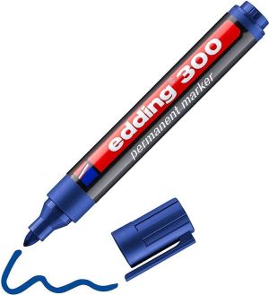 Marker permanent edding 300 vf rotund albastru ed3003