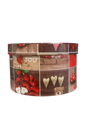 Cutie cadou rotunda cu capac 617-3