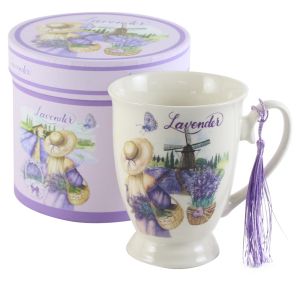Cana ceramica 300ml cu franjuri lavender field 234103