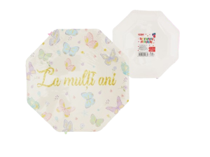 Set farfurii party fluturi 23cm 6buc 082583