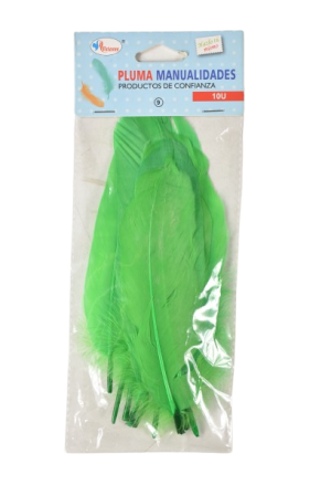 Accesorii craft pene verzi 10/set 15-20cm pm105322