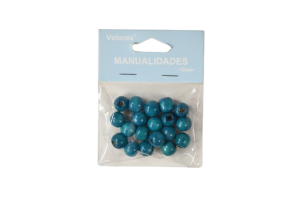 Accesorii craft margele lemn albastre 12mm 101388