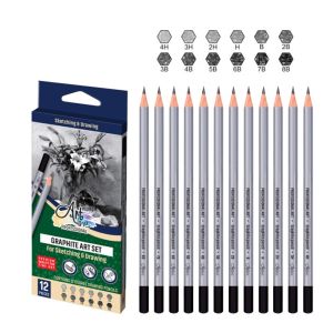 Creioane grafit profesional 12 buc/set 4h-8b - art066
