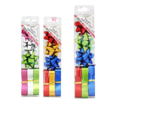Set fundite pentru cadouri 6cm 6buc panglica 1.8cmx2m 078907