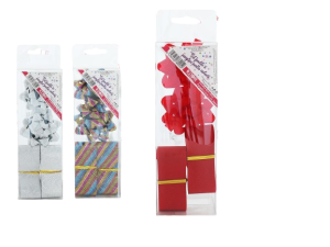 Set fundite pentru cadouri 6cm 2buc panglica 3cmx2m 078905