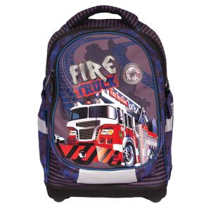 Ghiozdan anatomic comp laptop fire truck 42x34x22cm sc1514