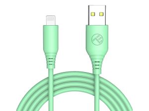 Cablu silicon tellur usb 3a 1m verde tll155398