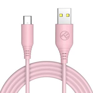 Cablu silicon tellur usb to type-c 3a 1m roz tll155402