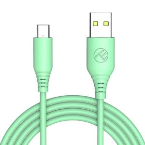 Cablu silicon tellur usb to type-c 3a 1m verde tll155401