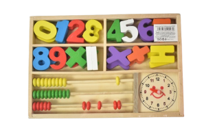 Jucarie lemn set cifre numaratoare 040947