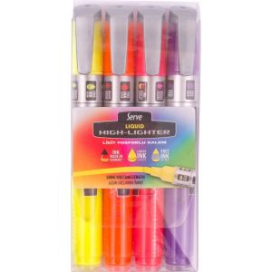 Textmarker cerneala lichida set 4/bl sv-lktfb4krc