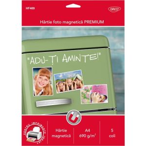 Hartie foto magnetica a4 690g 5 coli daco hf469