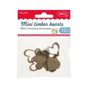 Accesorii craft- ad390 mini inimioare lemnoase daco