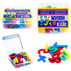 Cifre si semne din plastic 90 buc/set - nebo 16761