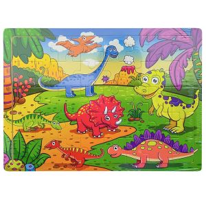 Puzzle lemn 40 piese dinozauri xc-535