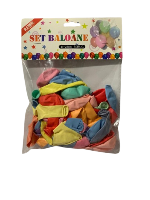 Set baloane pastel 23cm 2.2g 50buc 035407