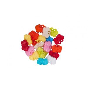 Acc creatie cnx nasturi fluture 10mm div cul 10/set a648