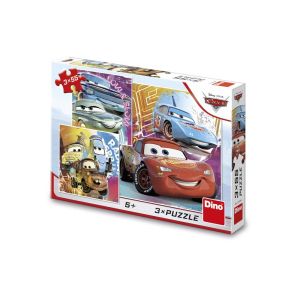 Puzzle 3x55 piese cars - dino toys 335394