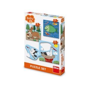 Puzzle 3 in 1 unde locuiesc animalele - dino toys 325111